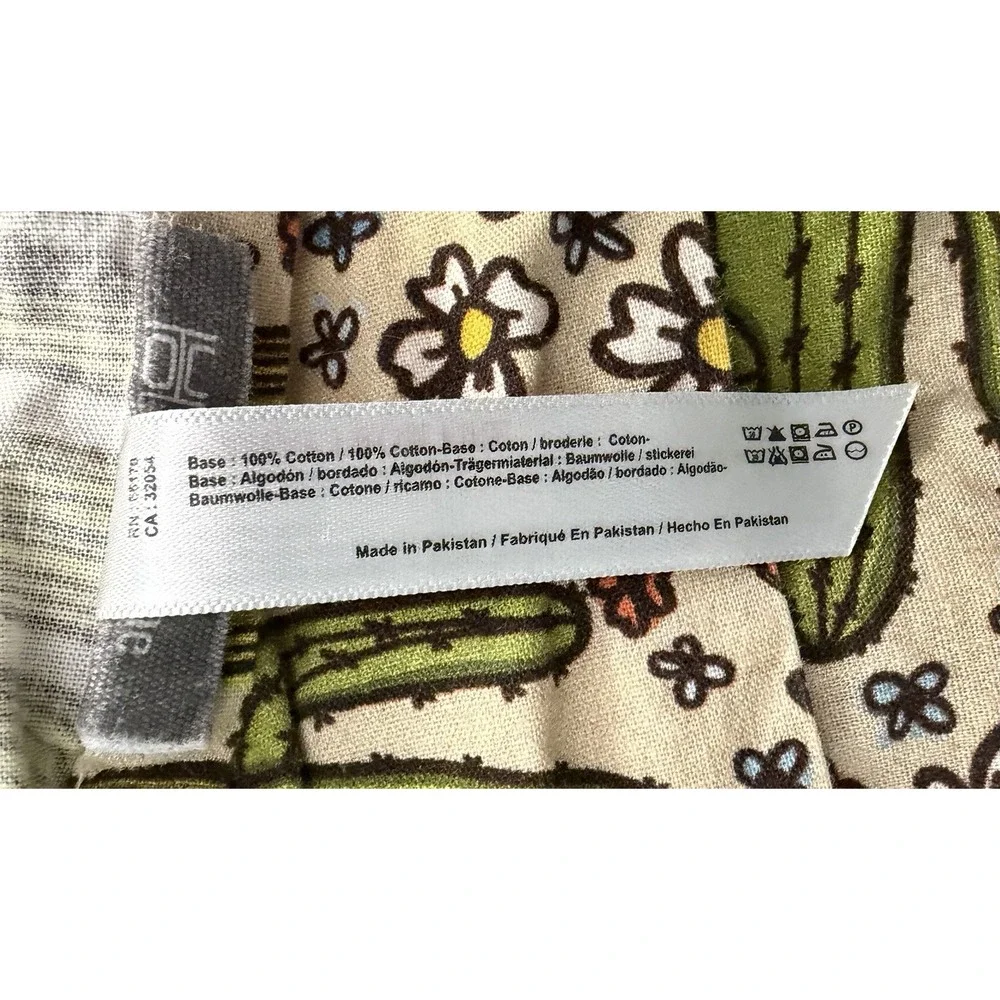 UO Home Urban Outfitters Full Size Cactus Floral 100% Cotton Sheet Set Boho